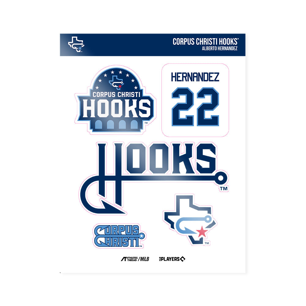 CC Hooks - MILB Baseball : Alberto Hernandez - Sticker Sheet-0