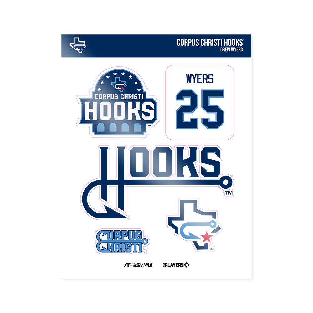 CC Hooks - MILB Baseball : Drew Wyers - Sticker Sheet-0