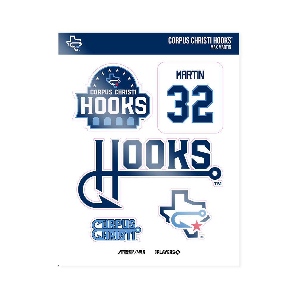 CC Hooks - MILB Baseball : Max Martin - Sticker Sheet-0