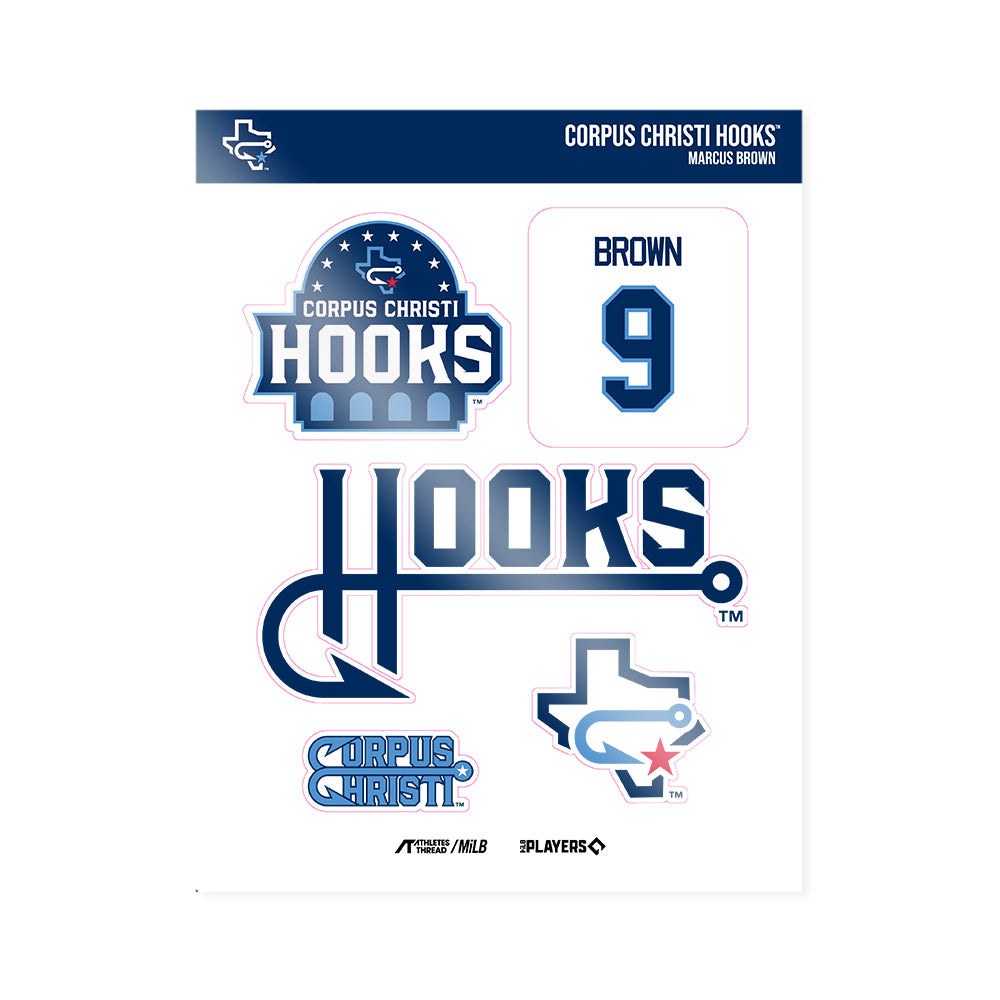 CC Hooks - MILB Baseball : Marcus Brown - Sticker Sheet-0