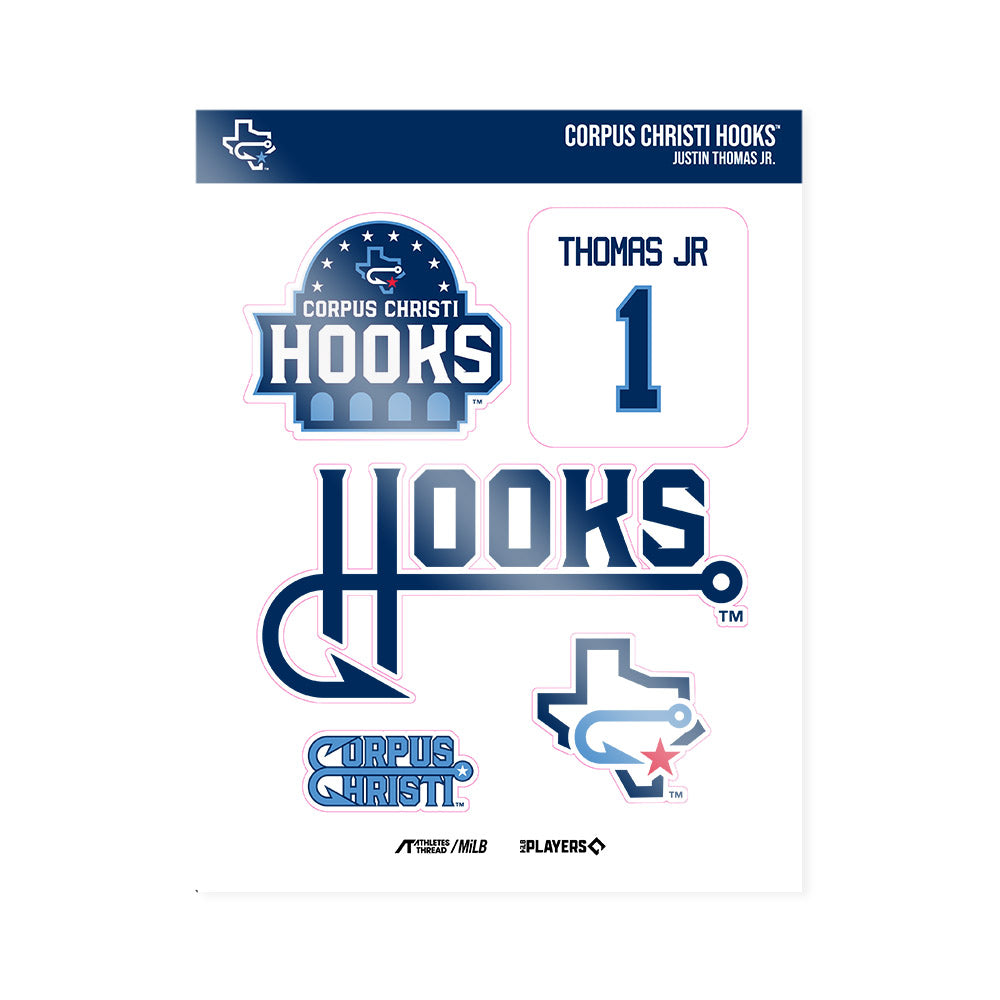 CC Hooks - MILB Baseball : Justin Thomas Jr. - Sticker Sheet-0