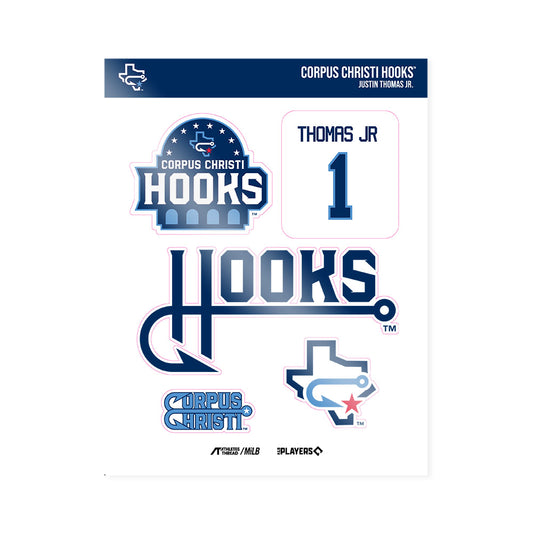 CC Hooks - MILB Baseball : Justin Thomas Jr. - Sticker Sheet-0