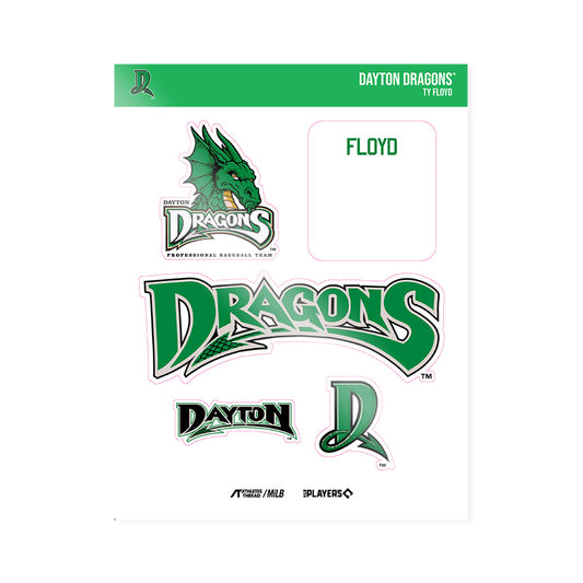 Dayton Dragons - MILB Baseball : Ty Floyd - Sticker Sheet-0