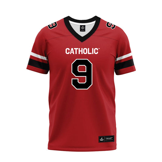Catholic - NCAA Football : Bo Wargel - Red Premium Football Jersey-0