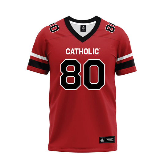 Catholic - NCAA Football : Jacob Suit-Collazo - Red Premium Football Jersey-0