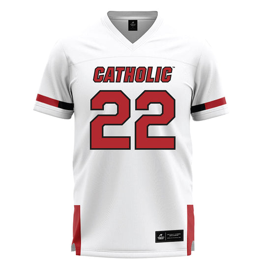 Catholic - NCAA Men's Lacrosse : Alejandro Masferrer - White Lacrosse Jersey-0