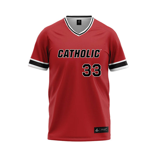 Catholic - NCAA Softball : Lillian Miller - Red Jersey-0