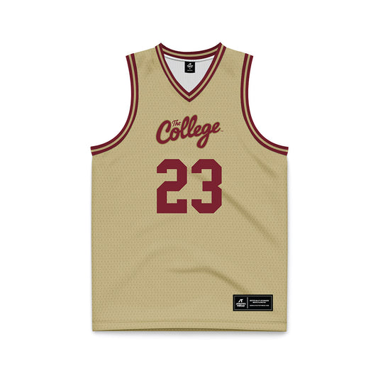 Charleston - NCAA Men's Basketball : Will Mortimore - Gold Basketball Jersey-0