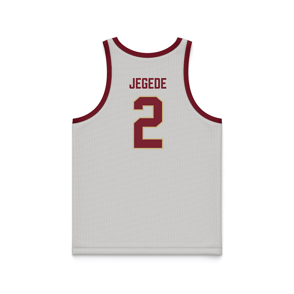Charleston - NCAA Women's Basketball : Abby Jegede - Grey Basketball Jersey-1