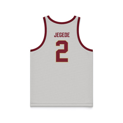 Charleston - NCAA Women's Basketball : Abby Jegede - Grey Basketball Jersey-1