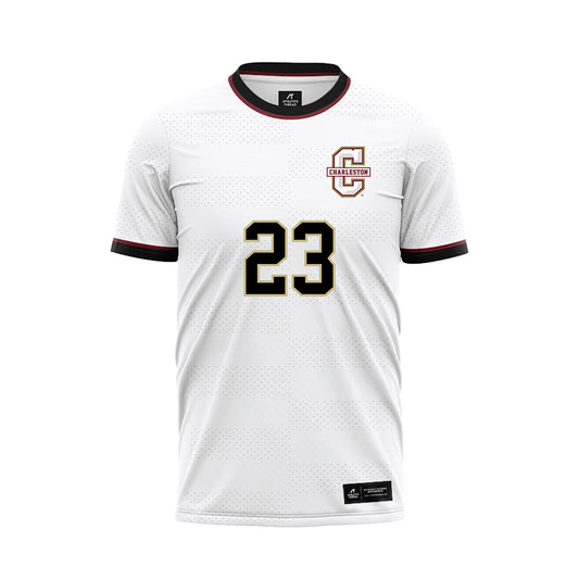 Charleston - NCAA Men's Soccer : Luka Gasic - White Soccer Jersey-0