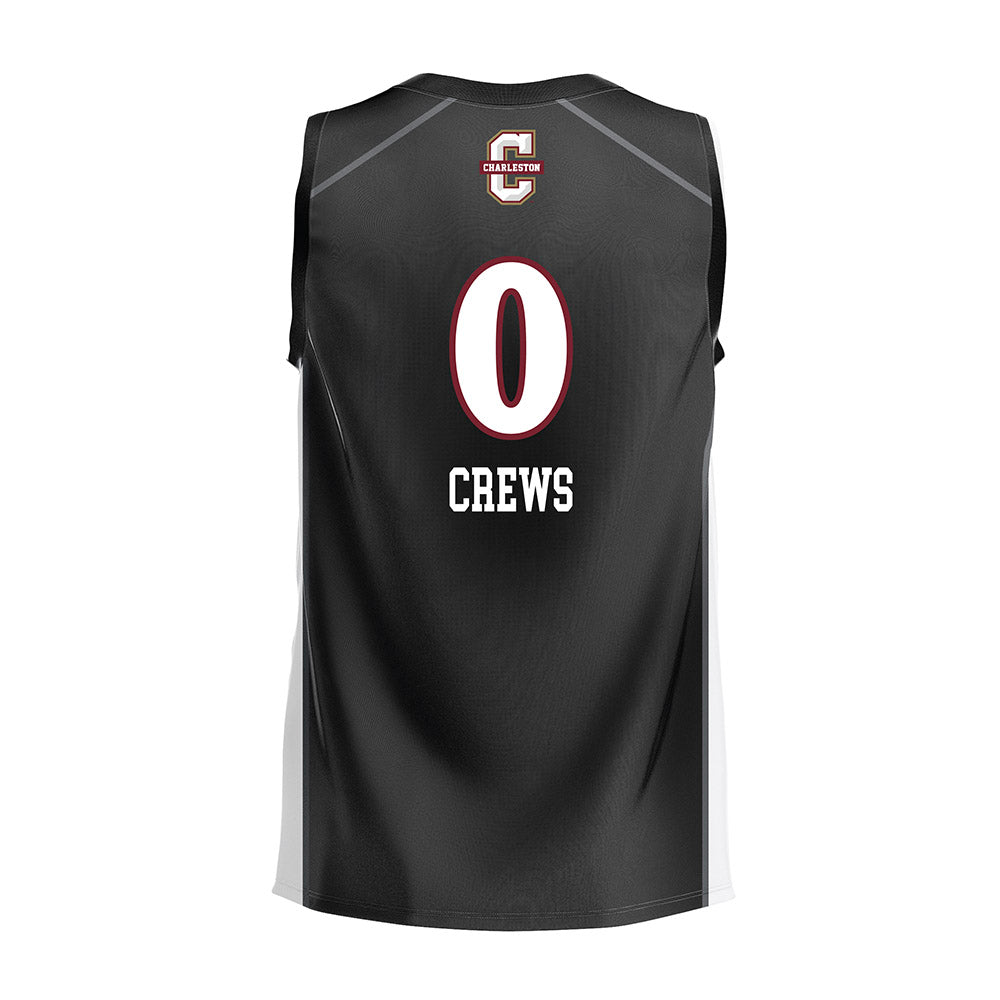 Charleston - NCAA Women's Volleyball : Cole Crews - Black Volleyball Jersey-1