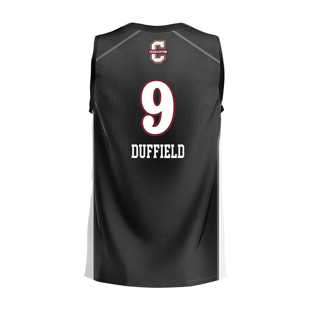 Charleston - NCAA Women's Volleyball : Emma Duffield - Black Volleyball Jersey-1