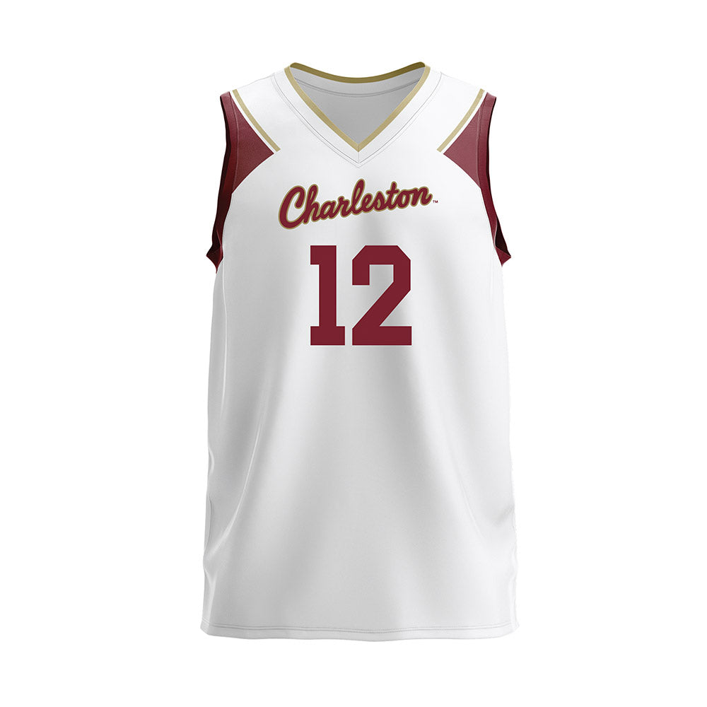 Charleston - NCAA Women's Volleyball : Caroline Noonan - White Volleyball Jersey-0
