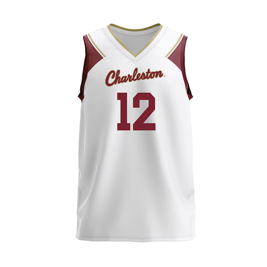 Charleston - NCAA Women's Volleyball : Caroline Noonan - White Volleyball Jersey-0