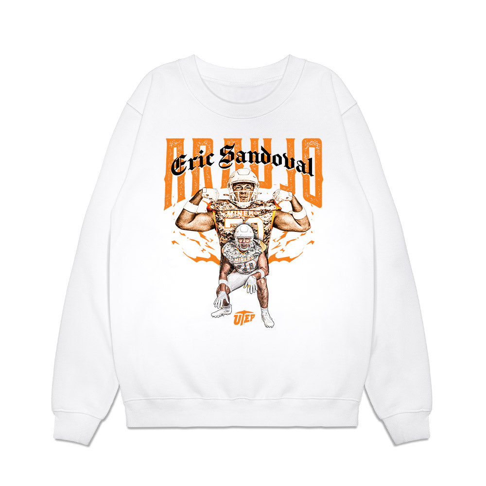 UTEP - NCAA Football : Eric Sandoval Araujo - Graphic Premium Crewneck Sweatshirt-0