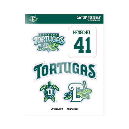 Daytona Tortugas - MILB Baseball : Justin Henschel - Sticker Sheet-0