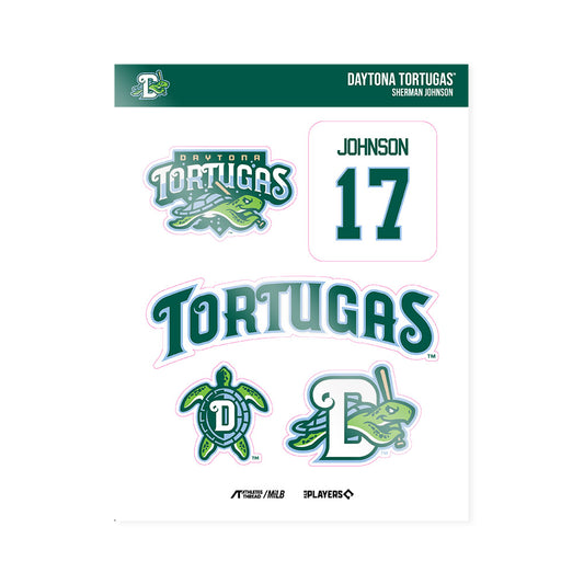 Daytona Tortugas - MILB Baseball : Sherman Johnson - Sticker Sheet-0