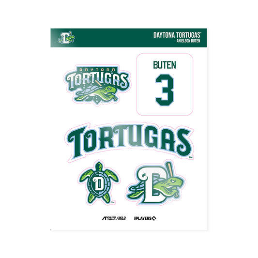Daytona Tortugas - MILB Baseball : Anielson Buten - Sticker Sheet-0