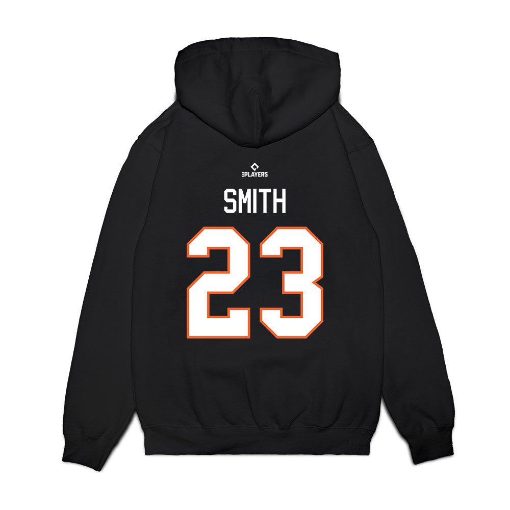 Delmarva Shorebirds - MILB Baseball : Braden Smith - Premium Hooded Sweatshirt-1