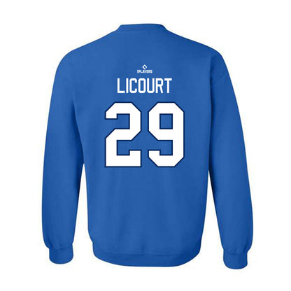 Dunedin Blue Jays - MILB Baseball : Yorman Licourt - Crewneck Sweatshirt-1