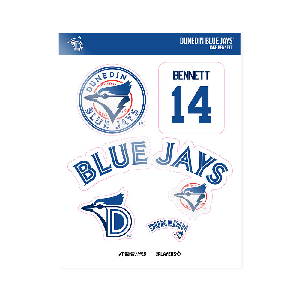 Dunedin Blue Jays - MILB Baseball : Jake Bennett - Sticker Sheet-0