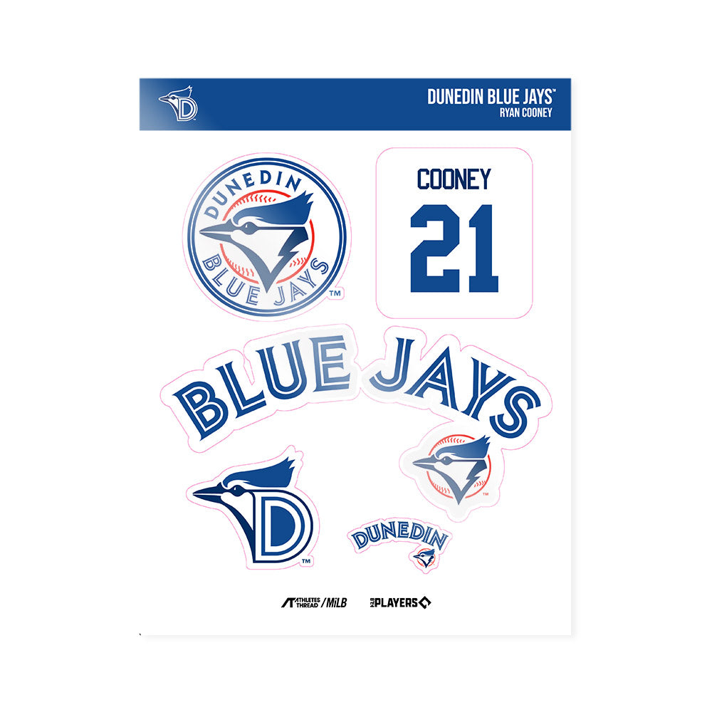 Dunedin Blue Jays - MILB Baseball : Ryan Cooney - Sticker Sheet-0