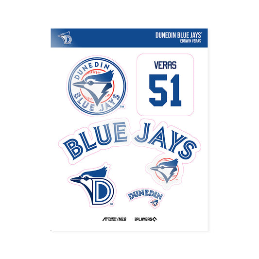 Dunedin Blue Jays - MILB Baseball : Edrwin Veras - Sticker Sheet-0