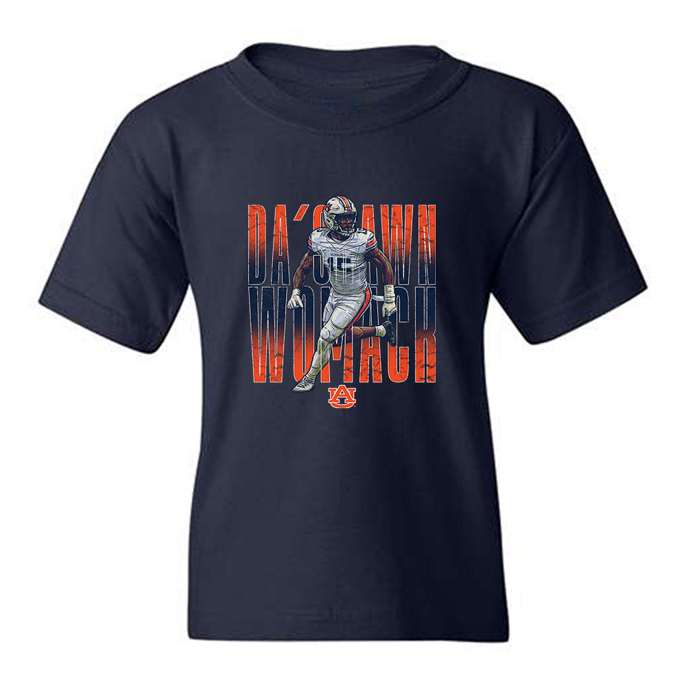 Auburn - NCAA Football : Da'Shawn Womack - Collage Youth T-Shirt-0