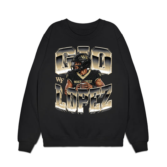 Wake Forest - NCAA Football : Gio Lopez - Collage Premium Crewneck Sweatshirt-0