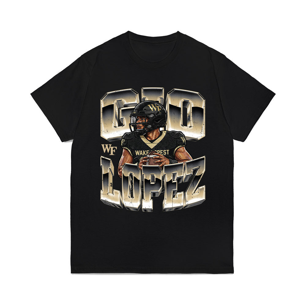 Wake Forest - NCAA Football : Gio Lopez - Collage Comfort Colors T-Shirt-0