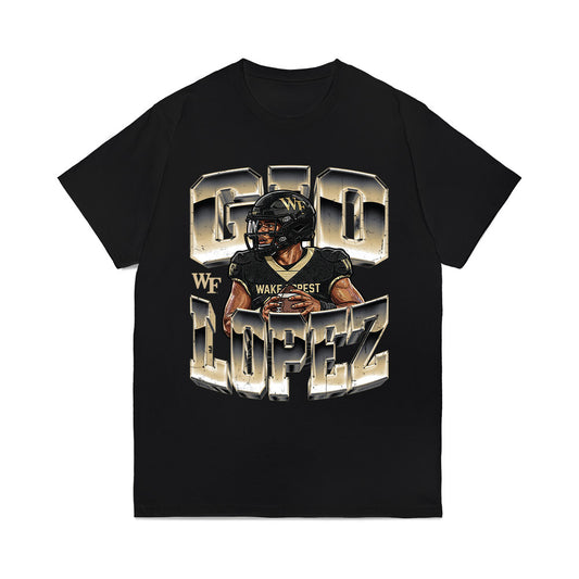Wake Forest - NCAA Football : Gio Lopez - Collage Comfort Colors T-Shirt-0
