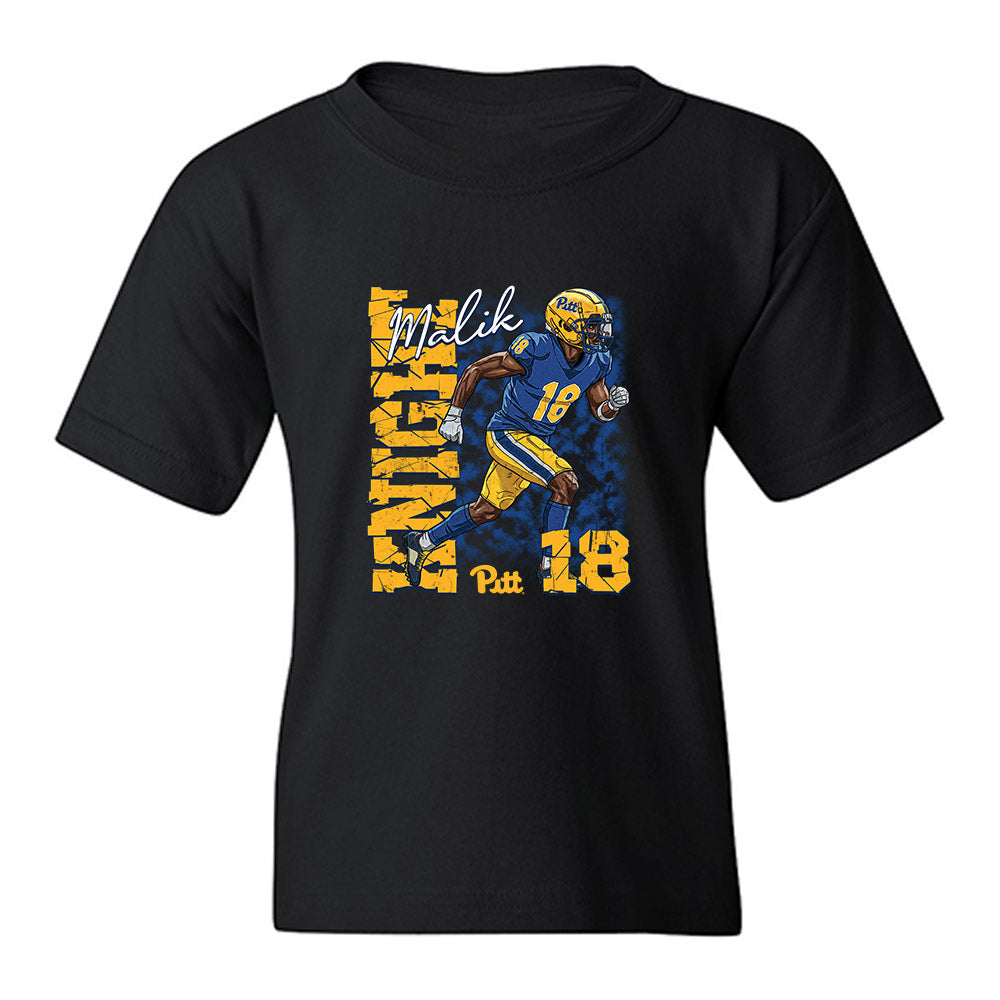 Pittsburgh - NCAA Football : Malik Knight - Collage Youth T-Shirt-0