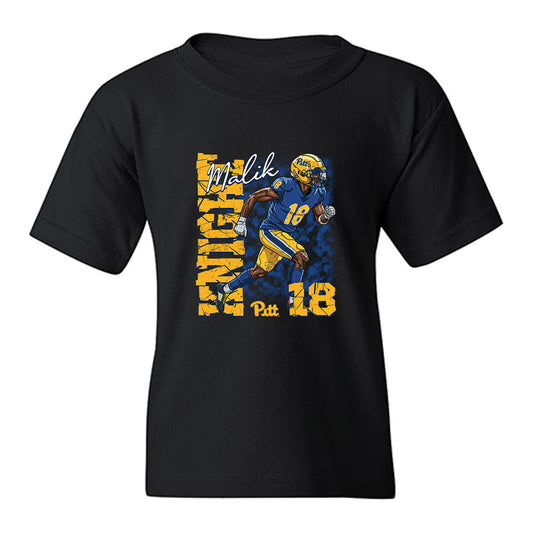 Pittsburgh - NCAA Football : Malik Knight - Collage Youth T-Shirt-0