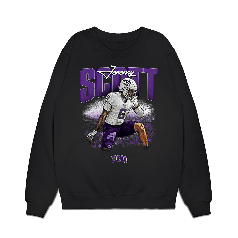 TCU - NCAA Football : Jeremy Scott - Collage Premium Crewneck Sweatshirt-0