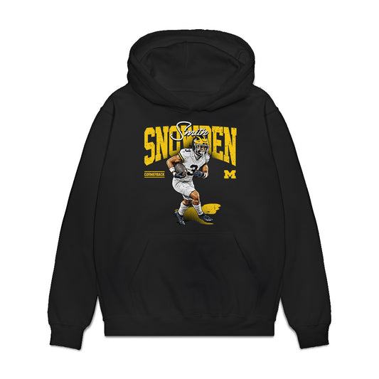 Michigan - NCAA Football : Smith Snowden - Collage Premium Hooded Sweatshirt-0