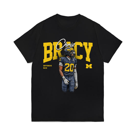 Michigan - NCAA Football : Chris Bracy - Collage Comfort Colors T-Shirt-0
