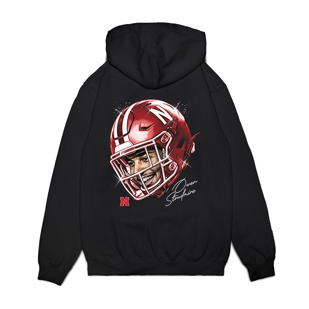 Nebraska - NCAA Football : Owen Stoudmire - Game Face Premium Hooded Sweatshirt-1