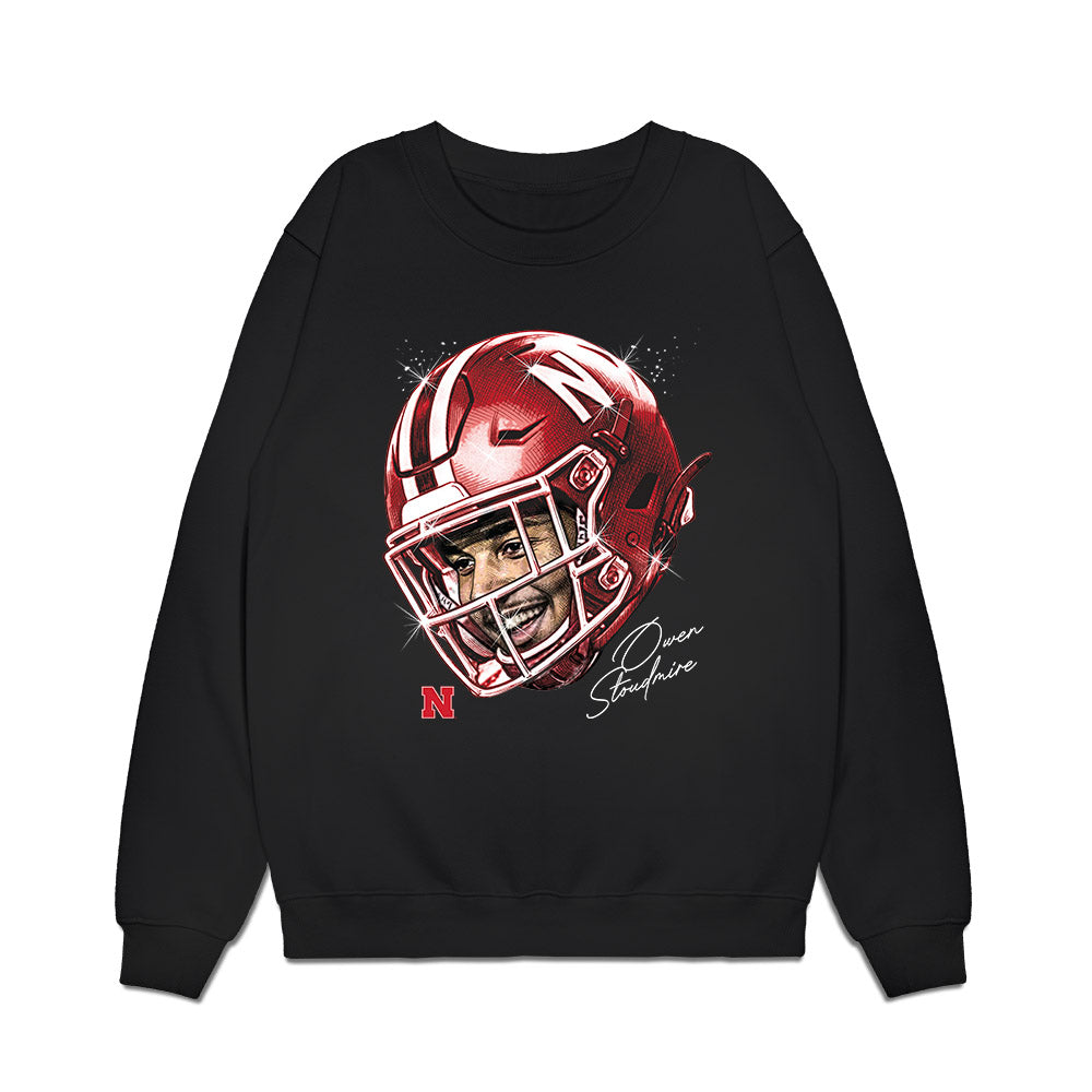 Nebraska - NCAA Football : Owen Stoudmire - Game Face Premium Crewneck Sweatshirt-0