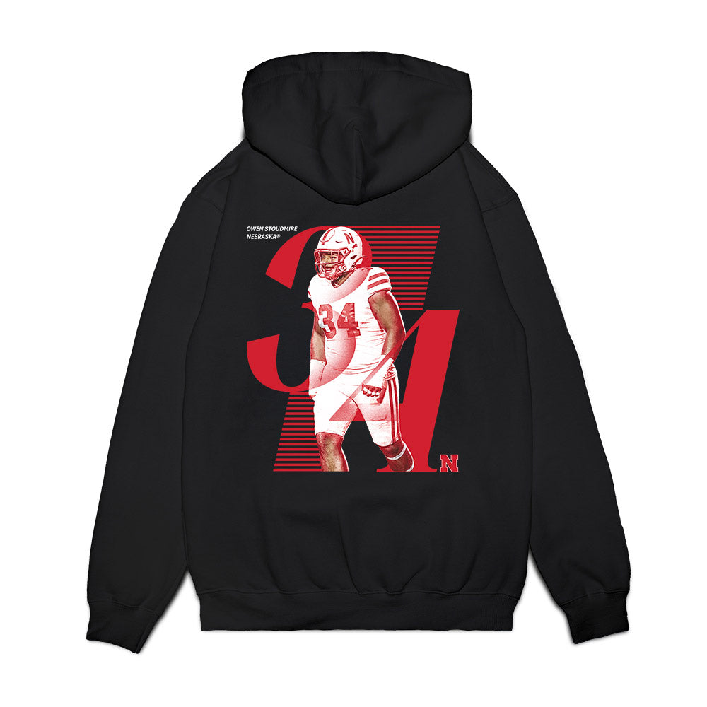 Nebraska - NCAA Football : Owen Stoudmire - Breakthrough Premium Hooded Sweatshirt-1
