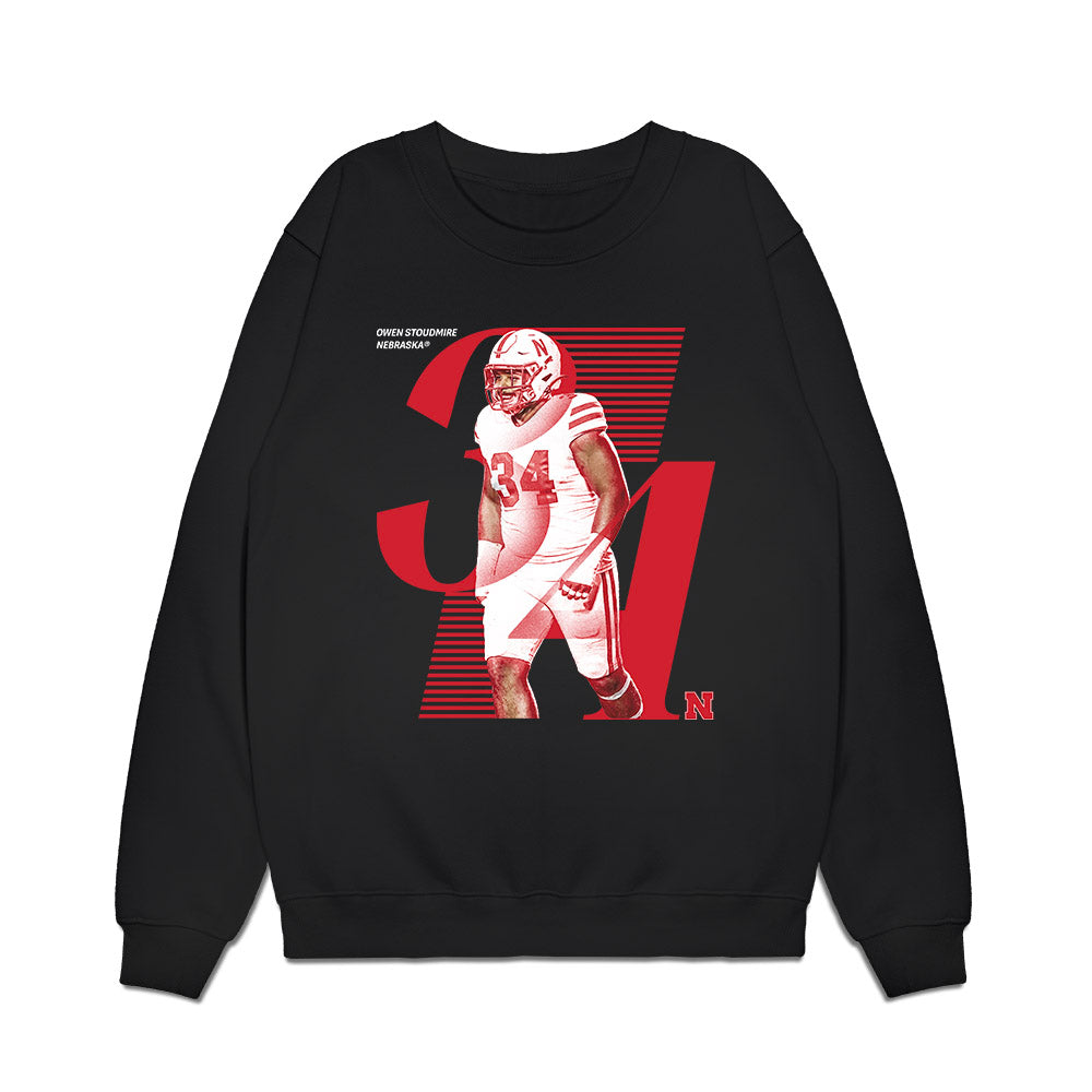 Nebraska - NCAA Football : Owen Stoudmire - Breakthrough Premium Crewneck Sweatshirt-0