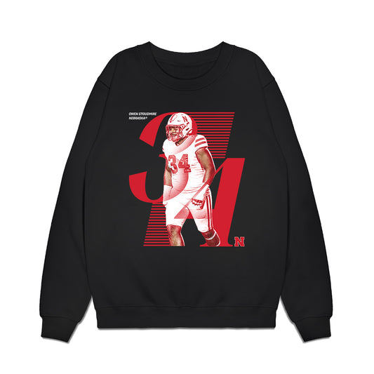 Nebraska - NCAA Football : Owen Stoudmire - Breakthrough Premium Crewneck Sweatshirt-0