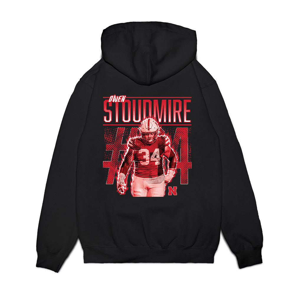 Nebraska - NCAA Football : Owen Stoudmire - Collage Premium Hooded Sweatshirt-1