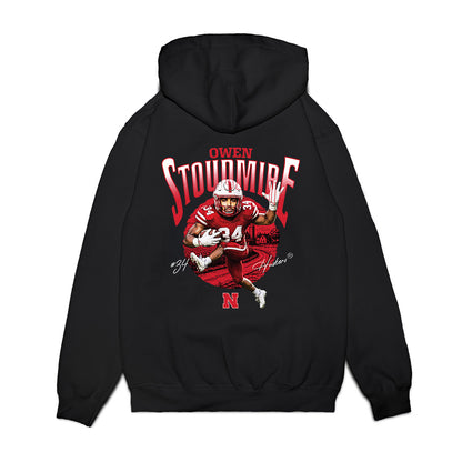 Nebraska - NCAA Football : Owen Stoudmire - Caricature Premium Hooded Sweatshirt-1