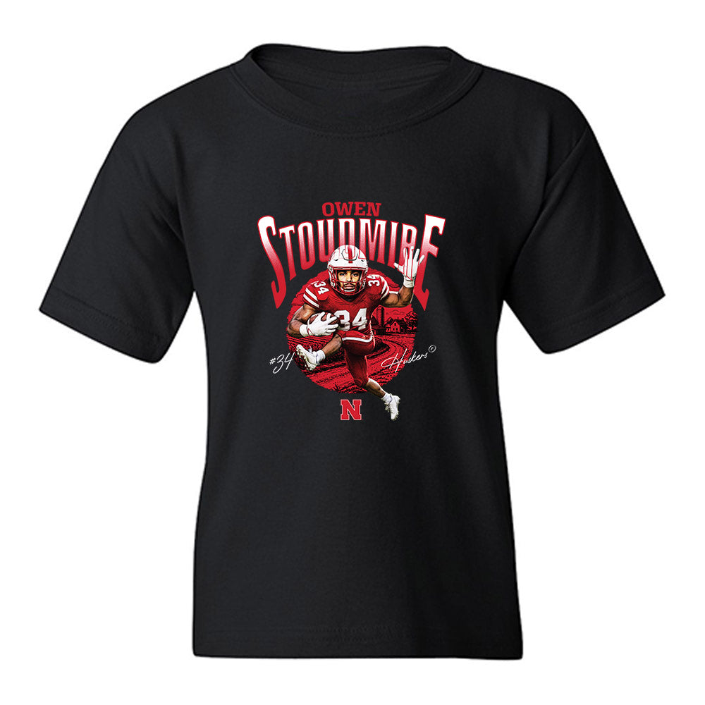 Nebraska - NCAA Football : Owen Stoudmire - Caricature Youth T-Shirt-0