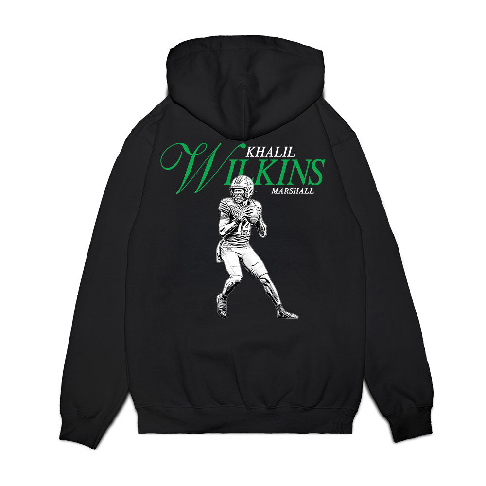 Marshall - NCAA Football : Khalil Wilkins - Legacy Premium Hooded Sweatshirt-1