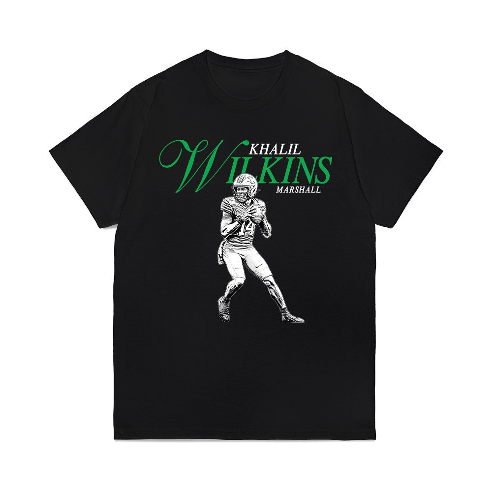 Marshall - NCAA Football : Khalil Wilkins - Legacy Comfort Colors T-Shirt-0