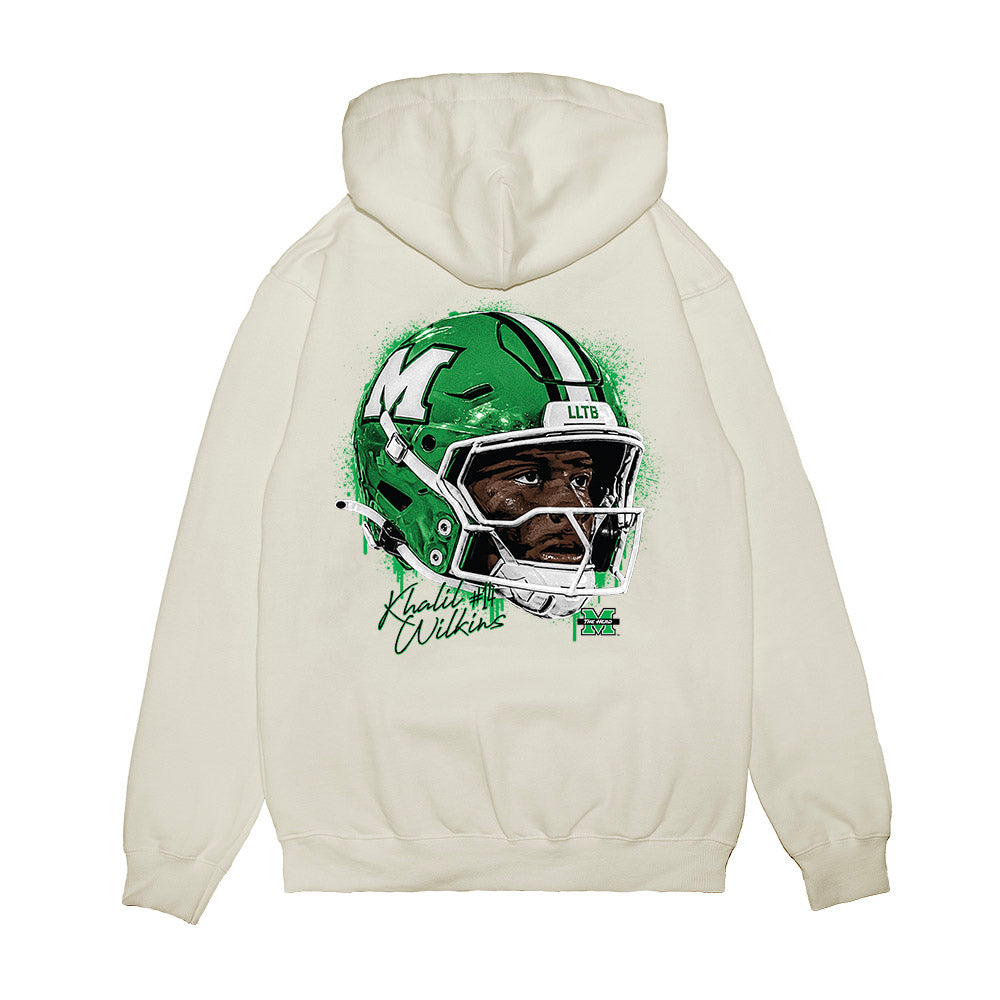 Marshall - NCAA Football : Khalil Wilkins - Game Face Premium Hooded Sweatshirt-1