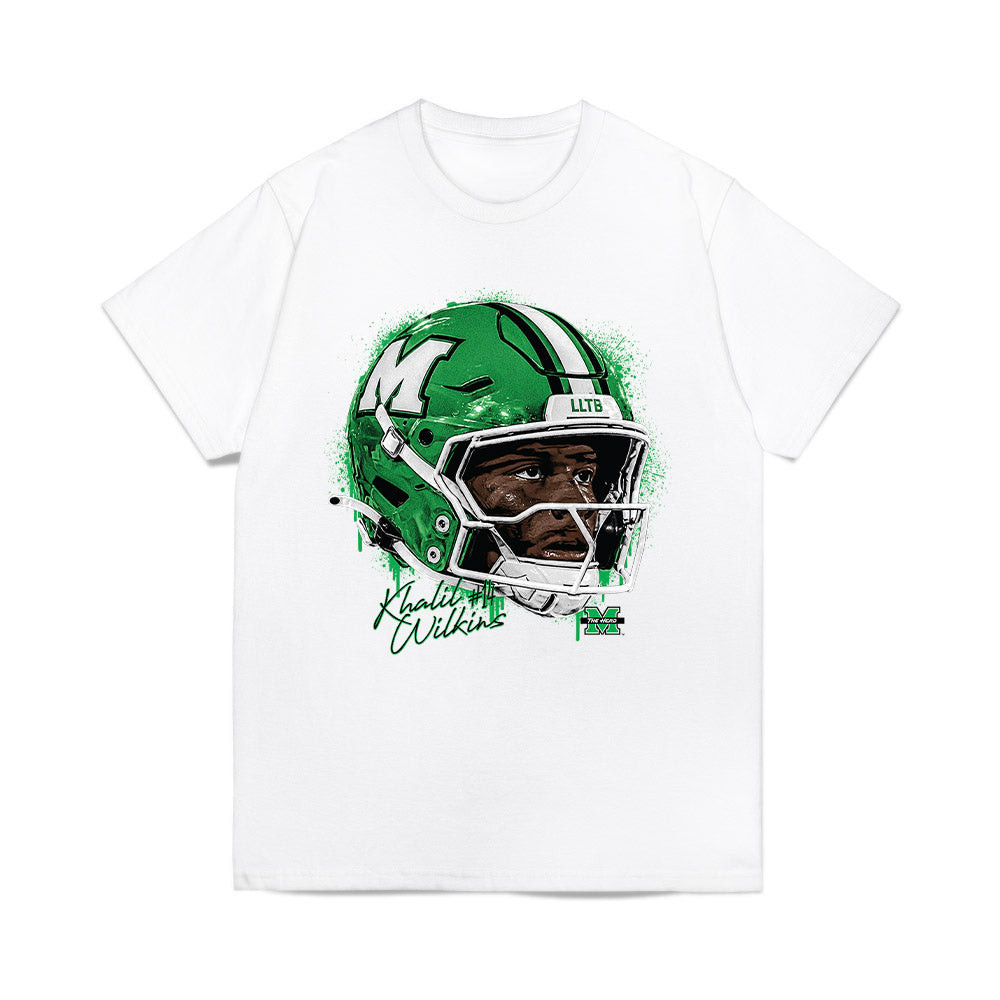 Marshall - NCAA Football : Khalil Wilkins - Game Face Comfort Colors T-Shirt-0