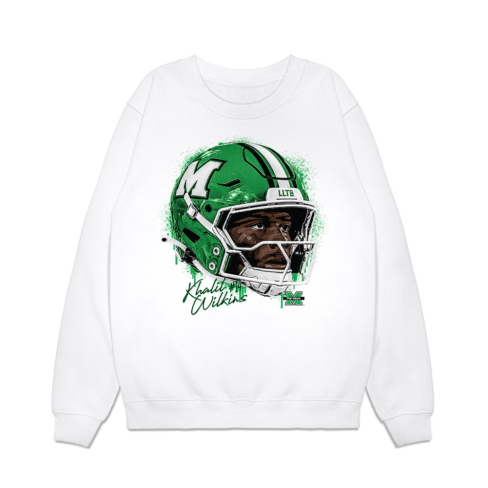 Marshall - NCAA Football : Khalil Wilkins - Game Face Premium Crewneck Sweatshirt-0